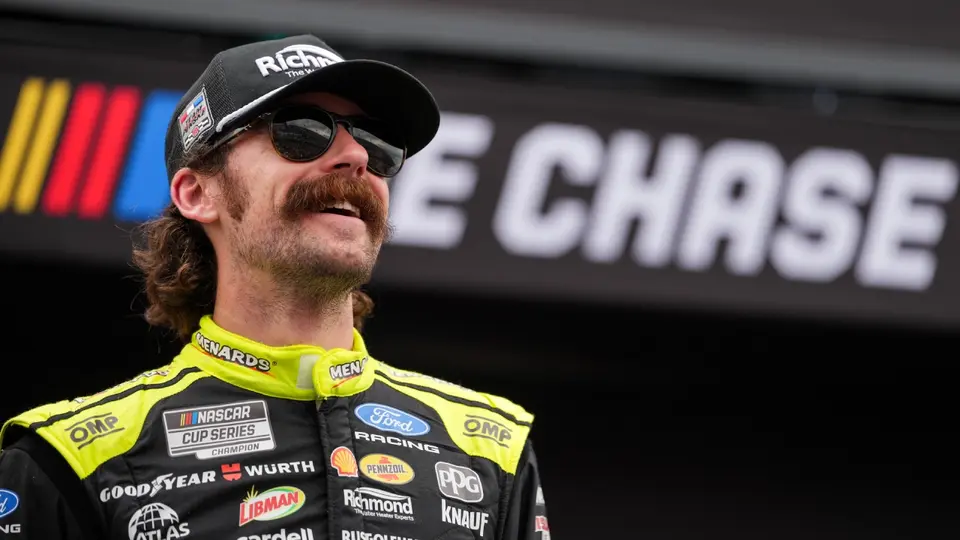 Ryan Blaney previo a la carrera de NASCAR en Darlington a principios de septiembre | AP