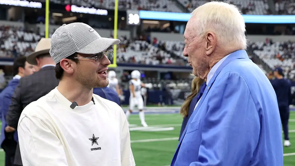 Pato O’Ward charló con Jerry Jones | @SomosCowboys