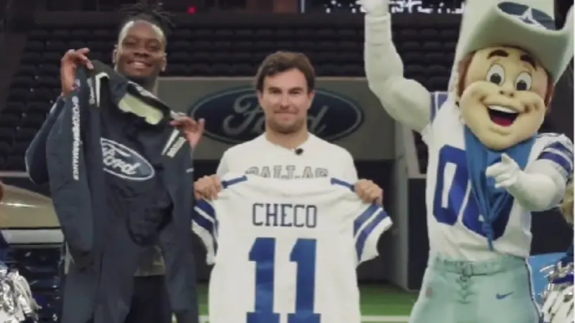 ¡Invitado especial! 'Checo' Pérez acude al entrenamiento de los Dallas Cowboys