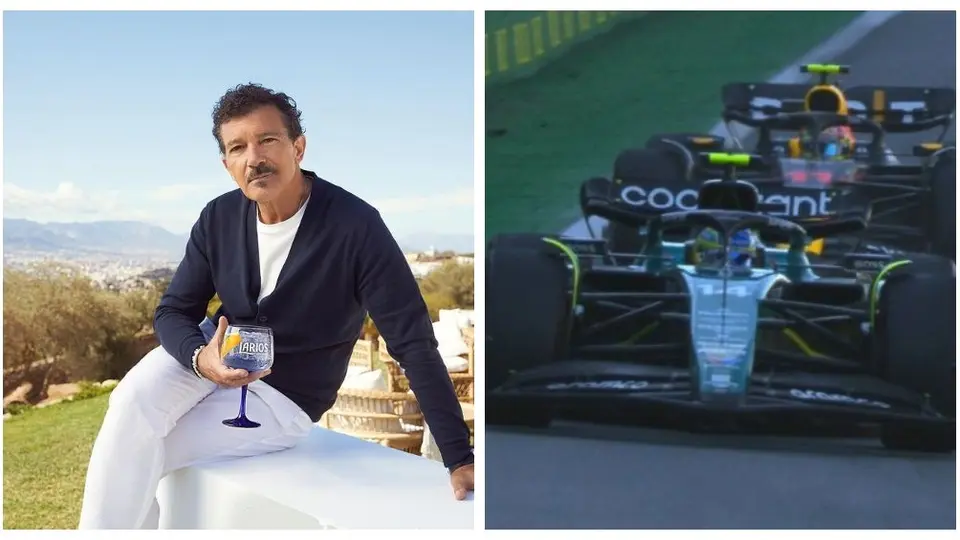 Antonio Banderas elogia la batalla de Alonso contra 'Checo' Pérez en el GP de Brasil