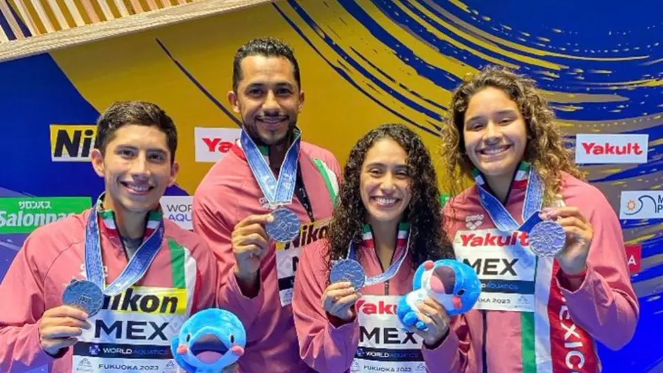 México consigue la medalla de plata en saltos mixtos por equipos en el Mundial de Natación