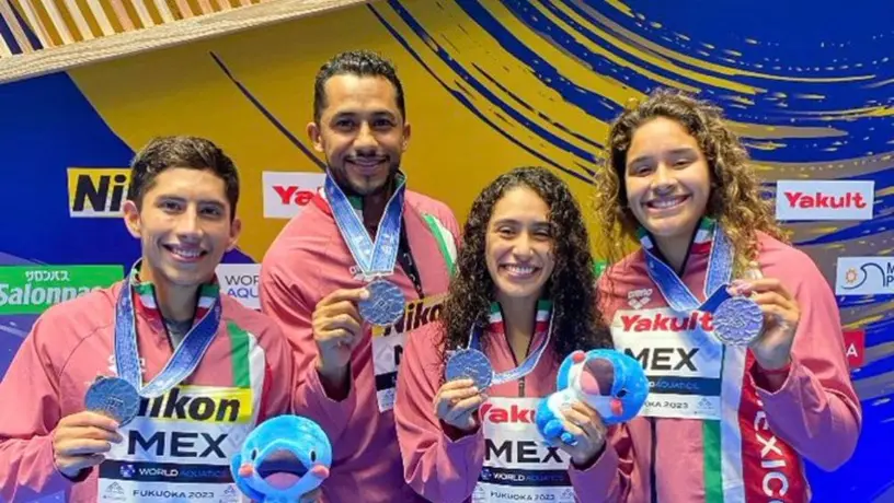 México consigue la medalla de plata en saltos mixtos por equipos en el Mundial de Natación
