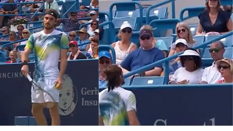 Stefanos Tsitsipas vive un momento bizarro en pleno duelo contra Ben Shelton