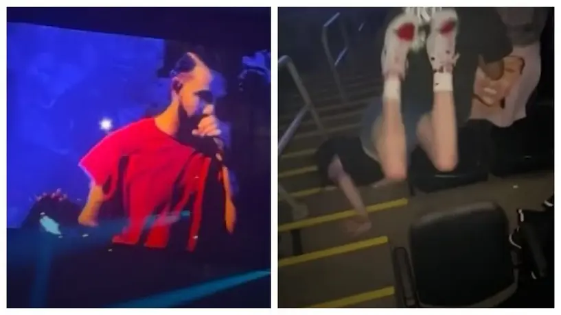Tatum aparece en concierto de Drake y mujer azotó de cara contra las escaleras por la emoción