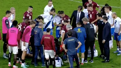 ¡Drama en la Serie A! Jugador del Torino se desplomó y quedó inconsciente en pleno partido