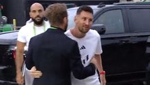 Lionel Messi llegó al estadio para su presentación con Inter Miami