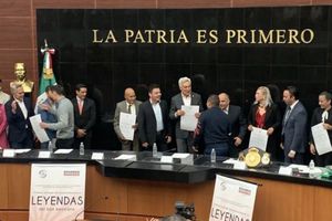 El Senado de la República reconoció a los boxeadores Travieso Arce, Pipino Cuevas, entre otros