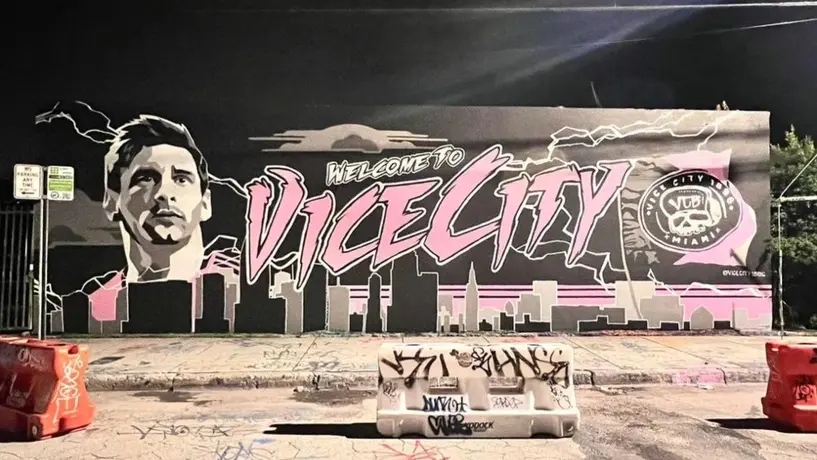 Aficionados del Orlando City arruinan mural del Inter Miami con imagen de Messi