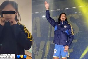 Hija de Pol Fernández da una tierna bienvenida a Edinson Cavani a Boca Juniors