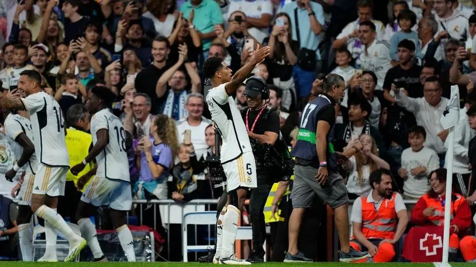 Real Madrid, con gol de último minuto de Bellingham, vence al Getafe en el Bernabéu
