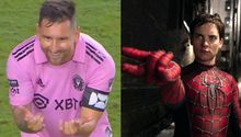 ¡Fan de Marvel! Messi vuelve a festejar como superhéroe; ahora imitó a Spiderman