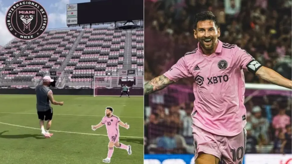 Beckham ‘emula’ a Messi con tiro libre al ángulo