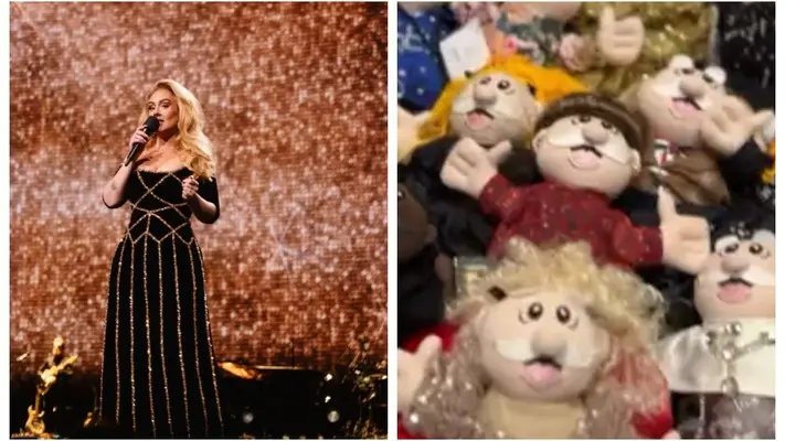 Adele presume su colección de muñecos del Dr. Simi
