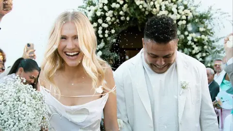 Ronaldo Nazario se casó por cuarta ocasión, ahora con la modelo brasileña Celina Locks