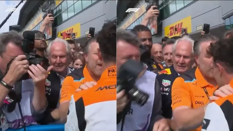 Helmut Marko empujó a fotógrafo durante el Gran Premio de Gran Bretaña