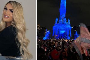 Triunfo de Wendy Guevara en LCDLFM detona festejo en el Ángel de la Independencia