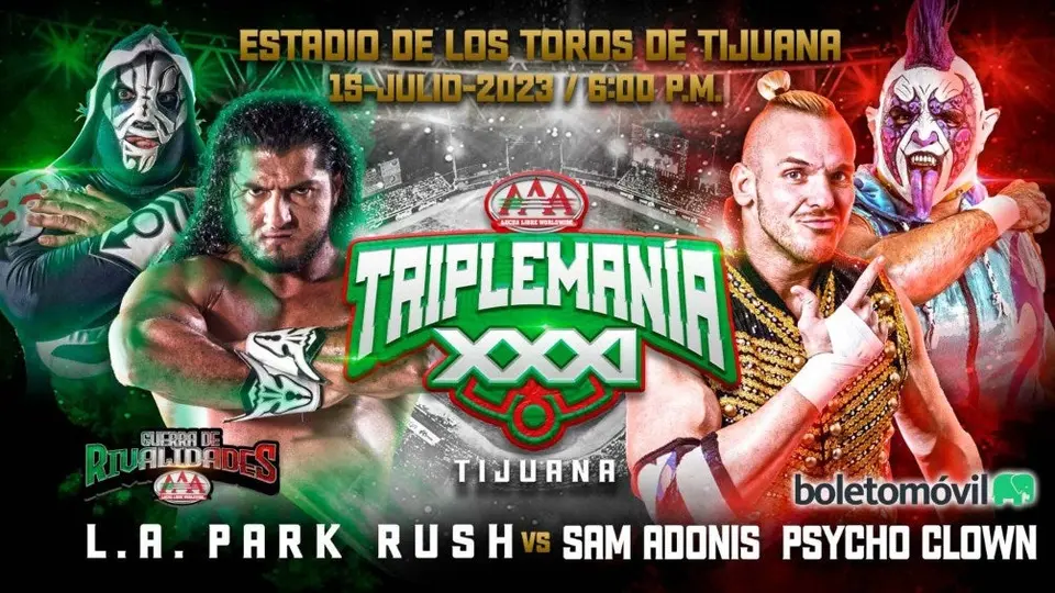 Triplemanía: Park y Rush enfrentarán a Psycho y Adonis previo a Guerra de Rivalidades
