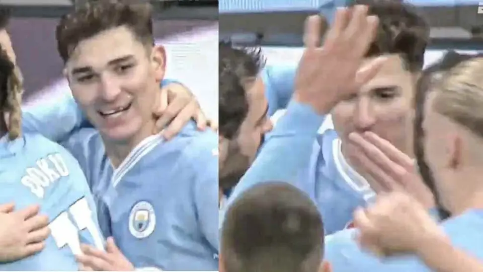 ¿Julián Álvarez perdió un diente? El argentino se llevó un susto en la victoria del Manchester City