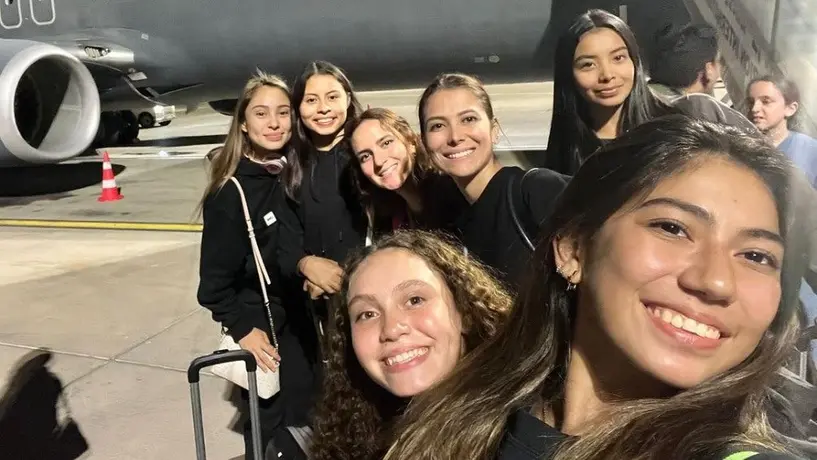 Gimnastas llegan desde Israel a México tras más de 30 horas de vuelo