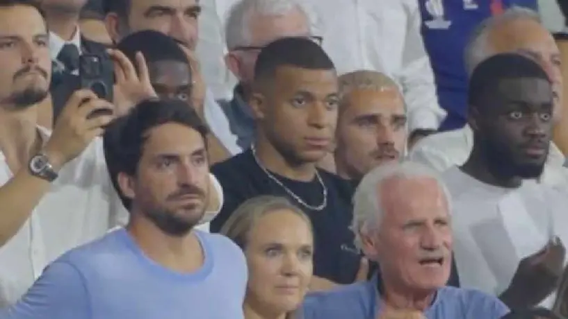 Kylian Mbappé se vuelve viral al celebrar la victoria de Francia en el Mundial de Rugby