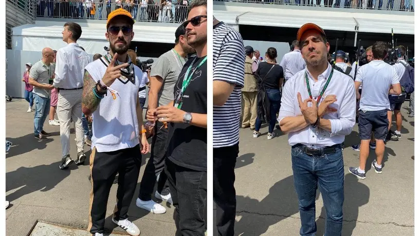¡Nadie se lo quiere perder! Omar Chaparro y Bert Oh acudieron al GP de México