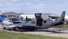 ¡Insólito! Avioneta se estrella con automóvil en calles de Estados Unidos