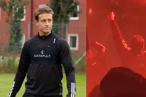 Jugador en Noruega alentó a su equipo en la grada con bengalas tras ser expulsado