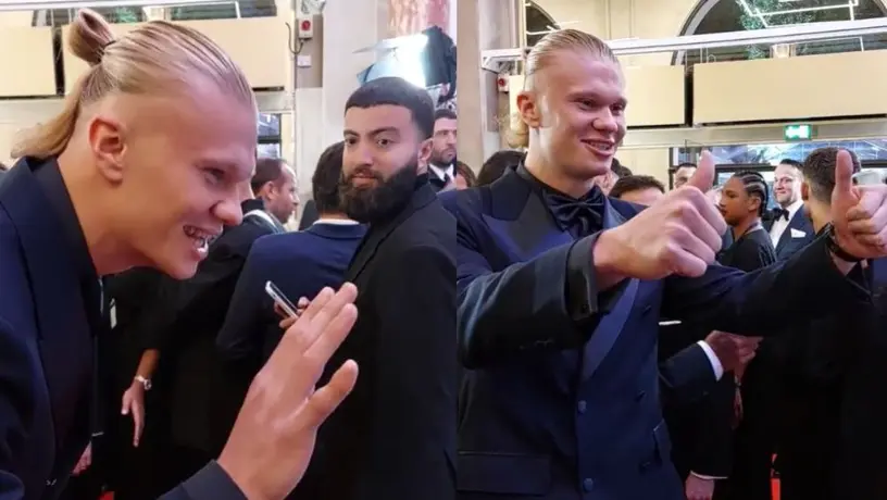 Erling Haaland tuvo un gran gesto con unos niños durante la gala del Balón de Oro