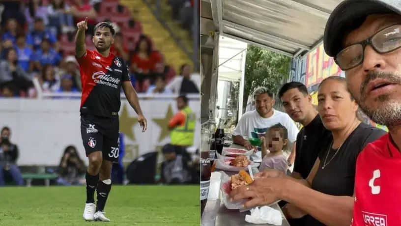 'Mudo' Aguirre y su familia celebran primer gol con Atlas comiendo tortas ahogadas