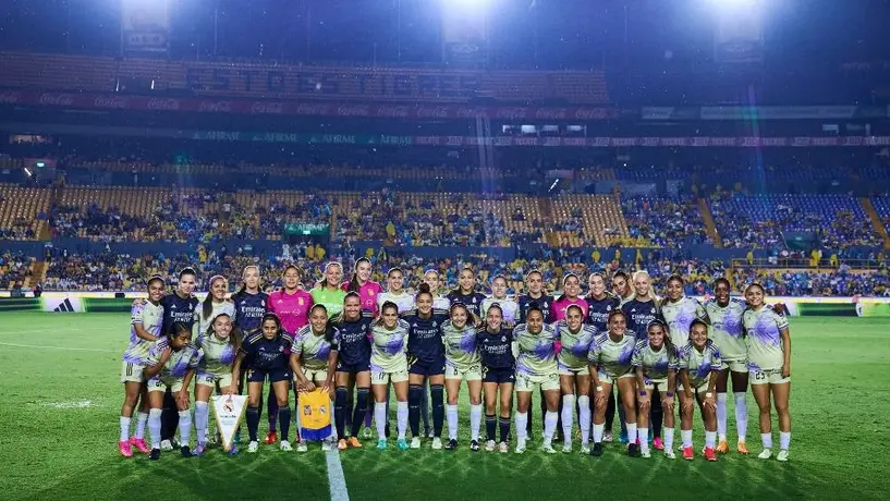 Campeonas del Mundo del Real Madrid fueron homenajeadas con mariachi y sombreros