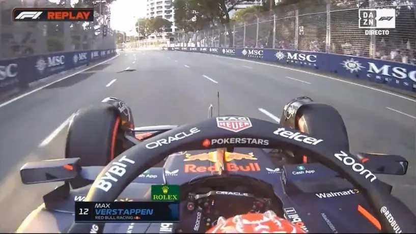 Max Verstappen esquiva un 'lagarto' durante práctica del Gran Premio de Singapur