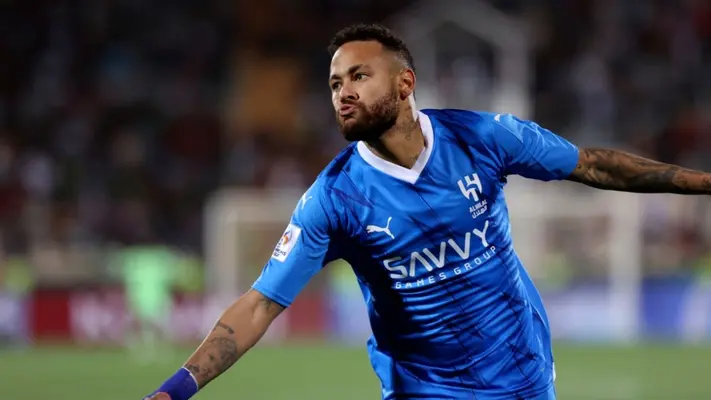 Neymar anotó su primer gol con el Al Hilal en la Liga árabe