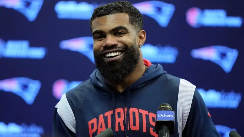 Ezekiel Elliott regresa al AT&T Stadium, ahora con los New England Patriots