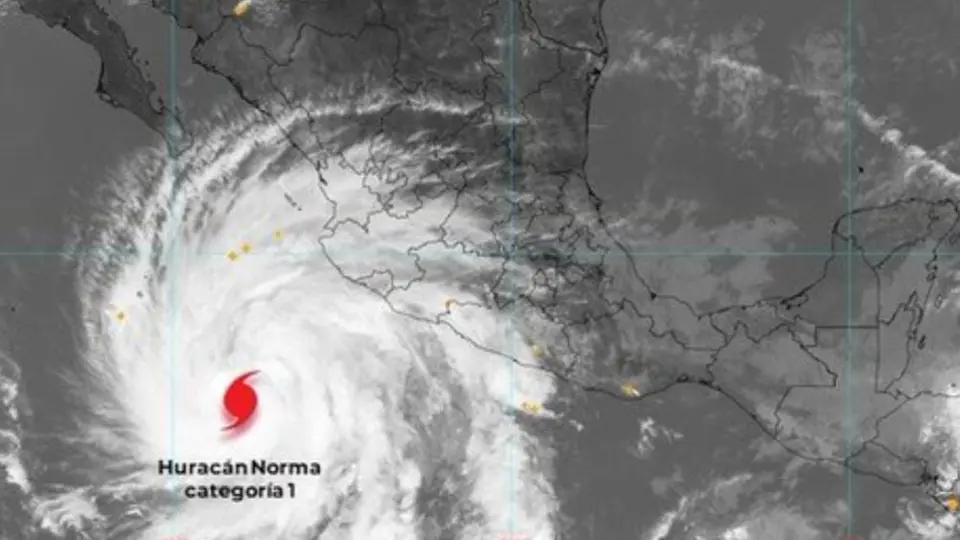 "Norma" se convierte en huracán categoría 1; se esperan lluvias fuertes en cuatro estados