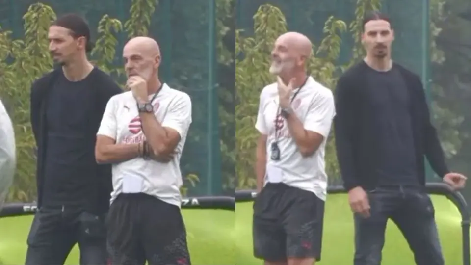Ibrahimovic visitó al Milan previo al juego de Champions frente a Newcastle