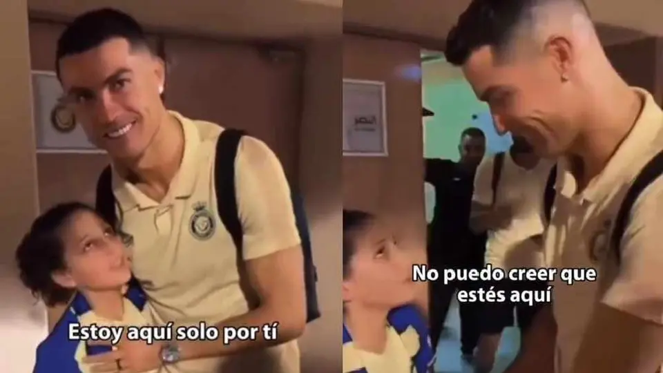 Cristiano Ronaldo cumple el sueño de una niña ciega y recibe un tierno mensaje a cambio