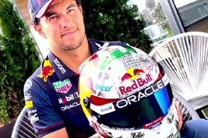 Checo Pérez celebrará su carrera número 250 en F1 con casco especial en el GP de Singapur