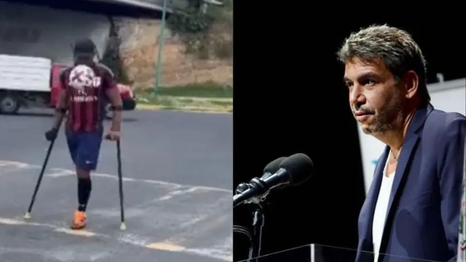Arturo Elías Ayub donará 25 mil pesos para una prótesis de pierna de un joven que domina el balón