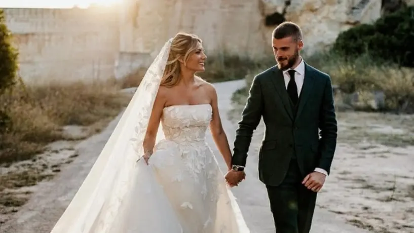 Manchester United 'ignora' a Edurne, esposa de David de Gea, en publicación sobre su boda