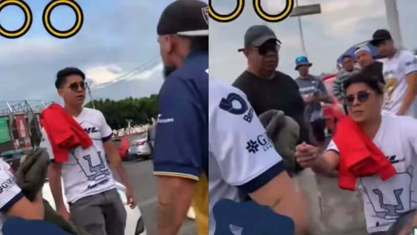 ¡Qué romántico! Fanático de Pumas propone matrimonio fingiendo pelea en el Estadio Azteca