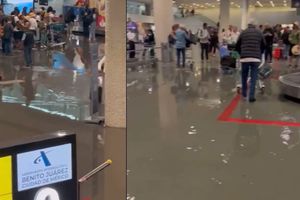 Aeropuerto de la CDMX sufre inundaciones por fuertes lluvias