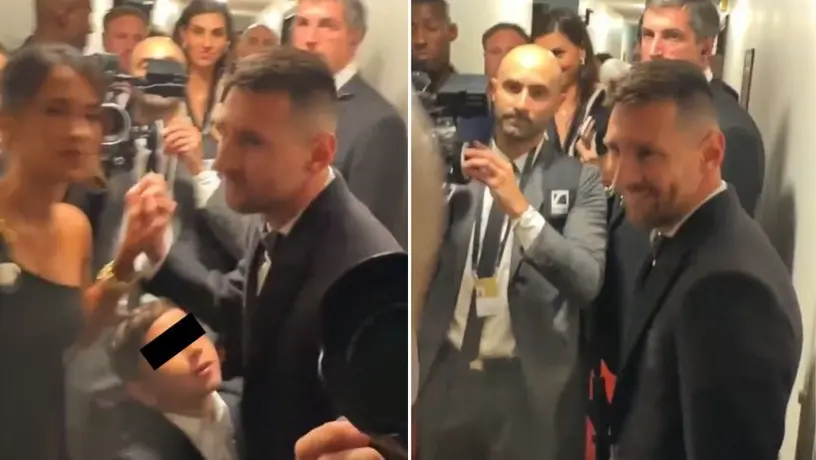 Lionel Messi y el tierno gesto de su hijo, Mateo, previo a la gala del Balón de Oro