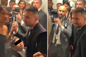 Lionel Messi y el tierno gesto de su hijo, Mateo, previo a la gala del Balón de Oro