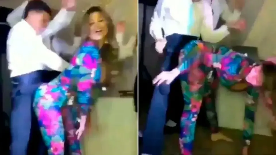 Maestra se hace viral por perrear con alumno en graduación