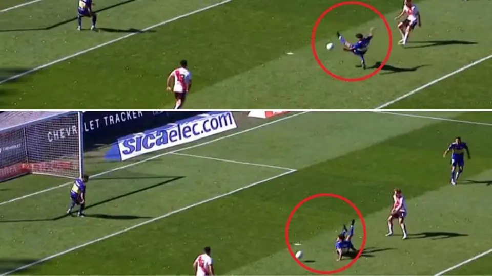 Tremendo error de Bruno Valdez que le cuesta un gol en contra a Boca en el Clásico Argentino