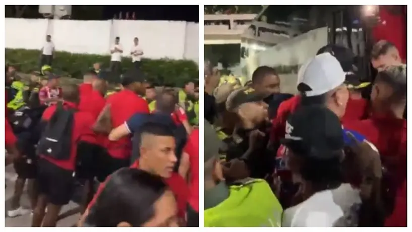 Jugadores del América de Cali pelearon con la Policía de Barranquilla  tras caer ante Junior