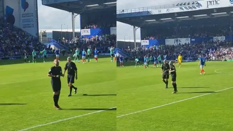 Fan se convierte en abanderado tras doble lesión de árbitros en Inglaterra