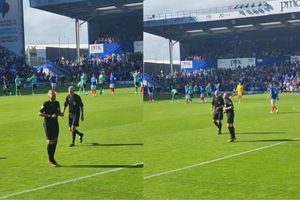 Fan se convierte en abanderado tras doble lesión de árbitros en Inglaterra