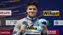 Osmar Olvera consigue plata en trampolín de un metro en Campeonato Mundial de Fukuoka