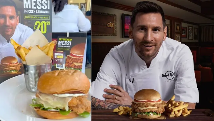 Lionel Messi y Hard Rock lanzan nueva hamburguesa: Messi Chicken Sandwich